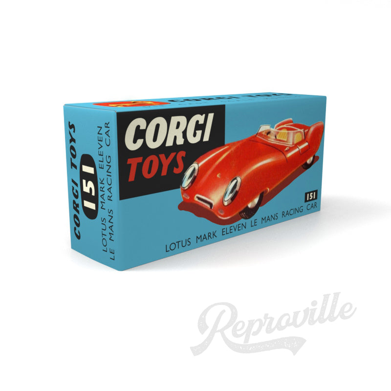 Corgi 151 - Lotus Mark Eleven Le Mans Racing Car Reproduction Box