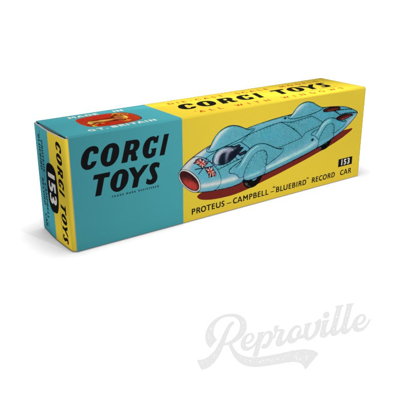 Corgi 153 - Proteus Campbell Bluebird Record Car Reproduction Box
