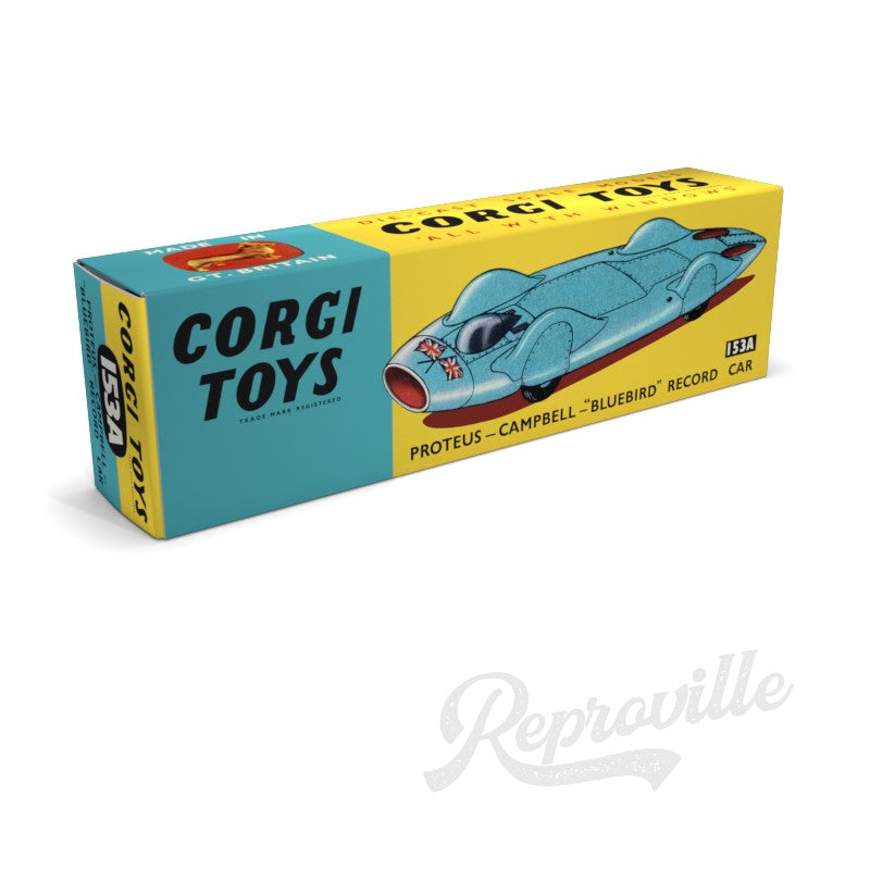Corgi 153A - Proteus Campbell Bluebird Record Car Reproduction Box
