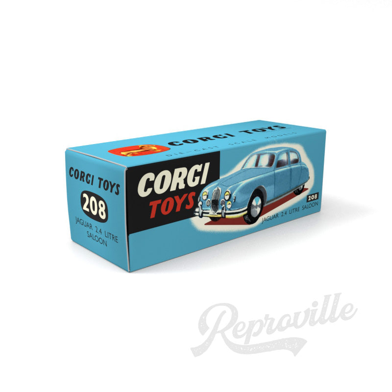 Corgi 208 - Jaguar 2.4 Litre Saloon Reproduction Box
