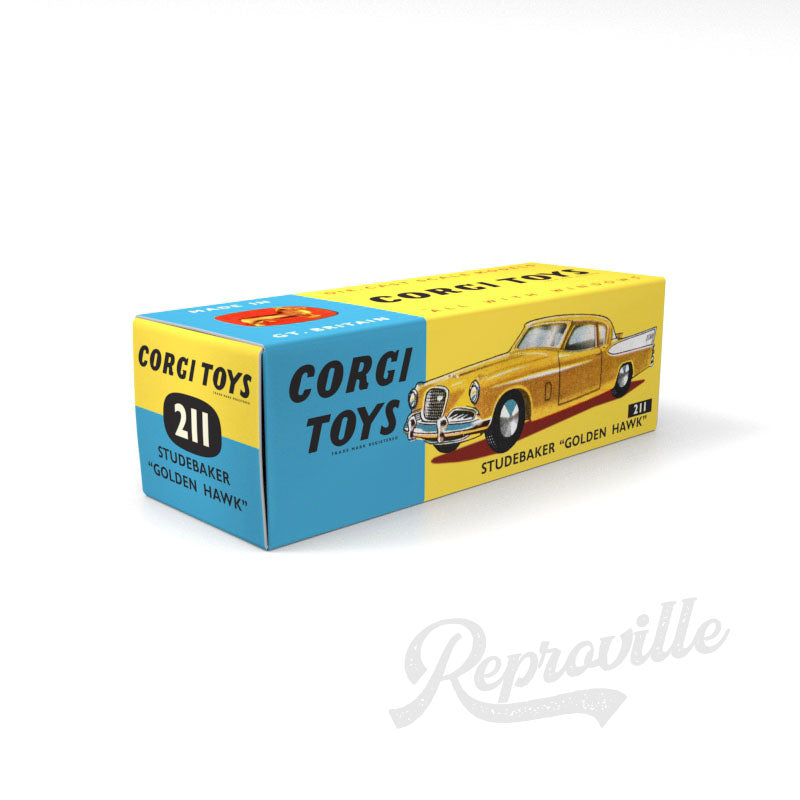 Corgi 211 - Studebaker Golden Hawk Reproduction Box