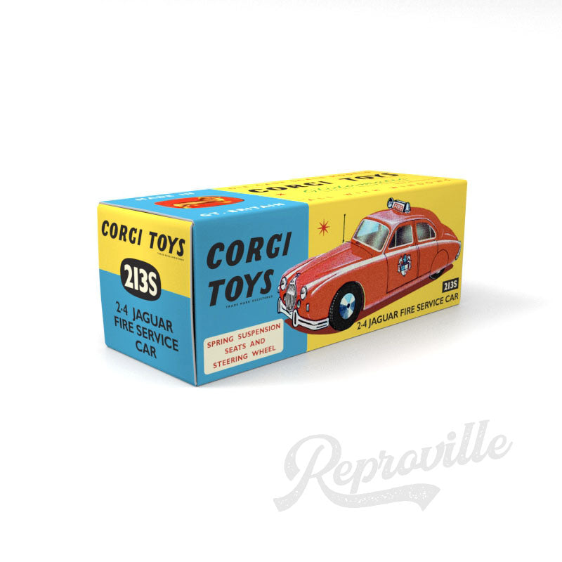 Corgi 213S - 2.4 Jaguar Fire Service Car Reproduction Box