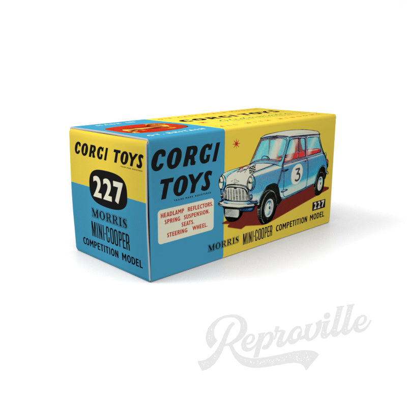Corgi 227 - Morris Mini-Cooper Competition Model Reproduction Box
