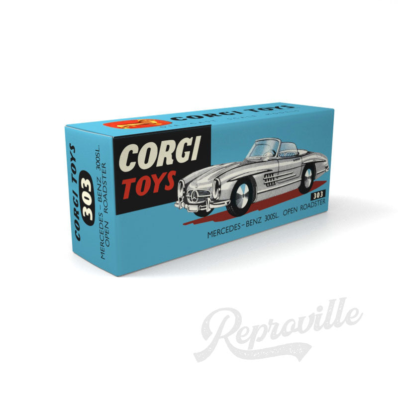 Corgi 303 - Mercedes-Benz 300SL Open Roadster Reproduction Box