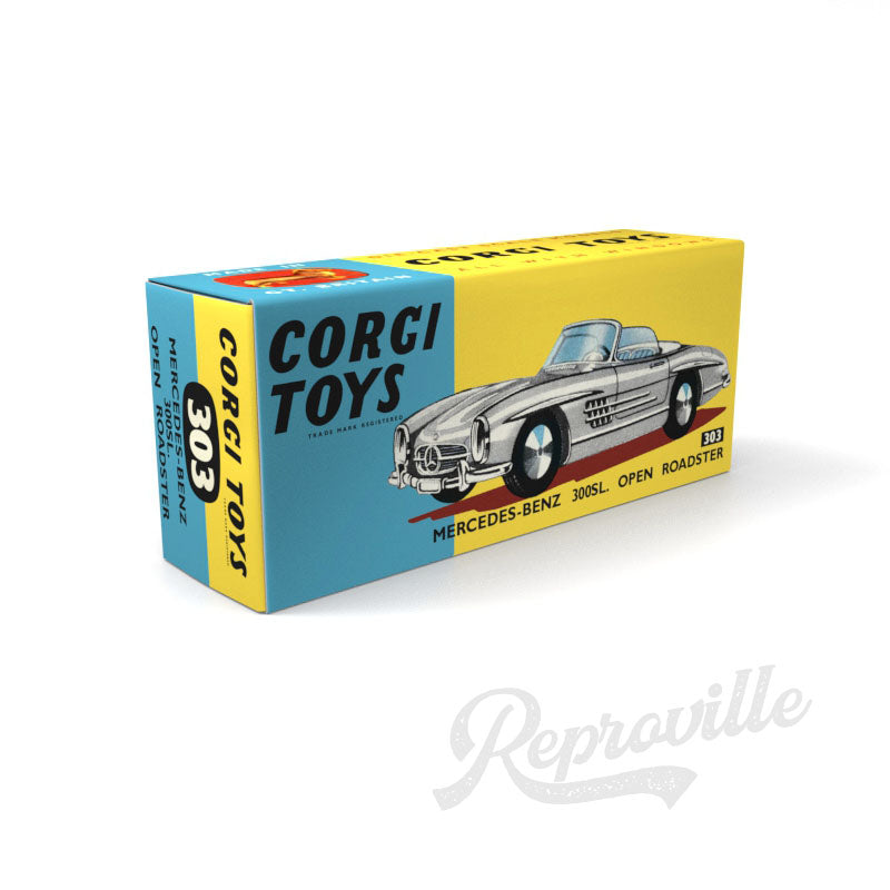 Corgi 303 - Mercedes-Benz 300SL Open Roadster Reproduction Box