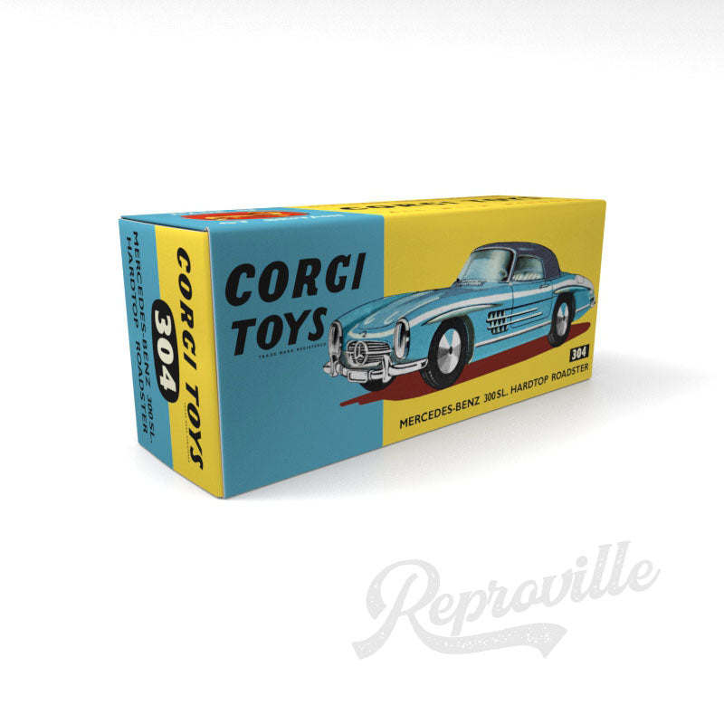 Corgi 304 - Mercedes-Benz 300SL Hardtop Roadster Reproduction Box
