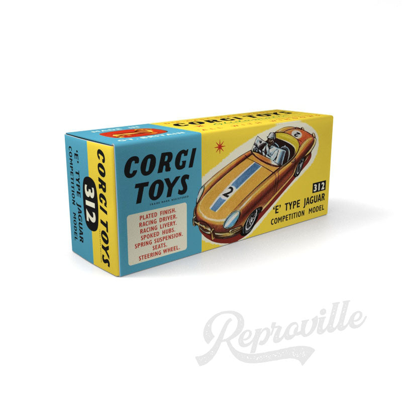 Corgi 312 - E Type Jaguar Competition Model Reproduction Box