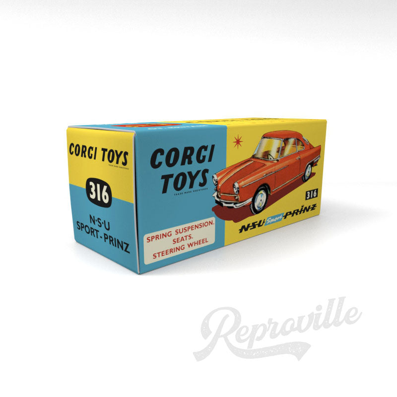 Corgi 316 - NSU Sport-Prinz Reproduction Box