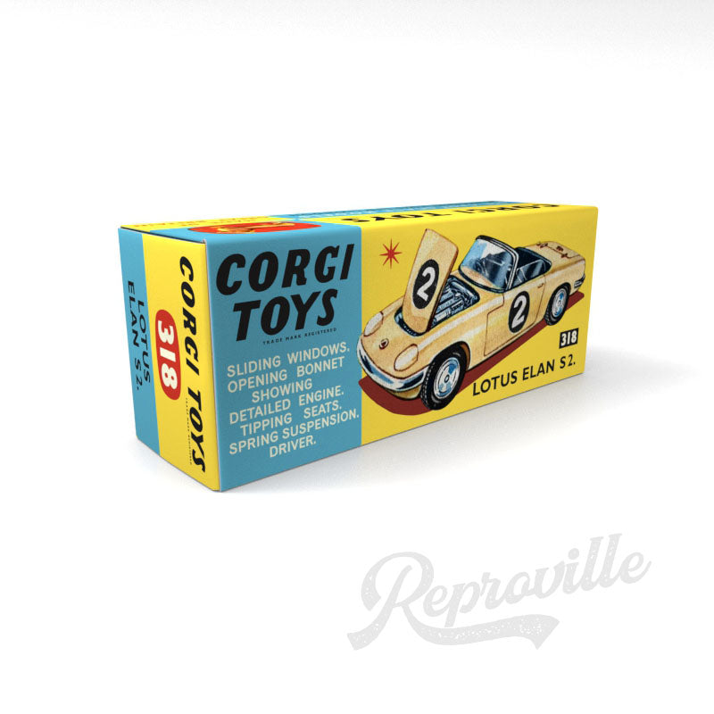 Corgi 318 - Lotus Elan S2 Reproduction Box