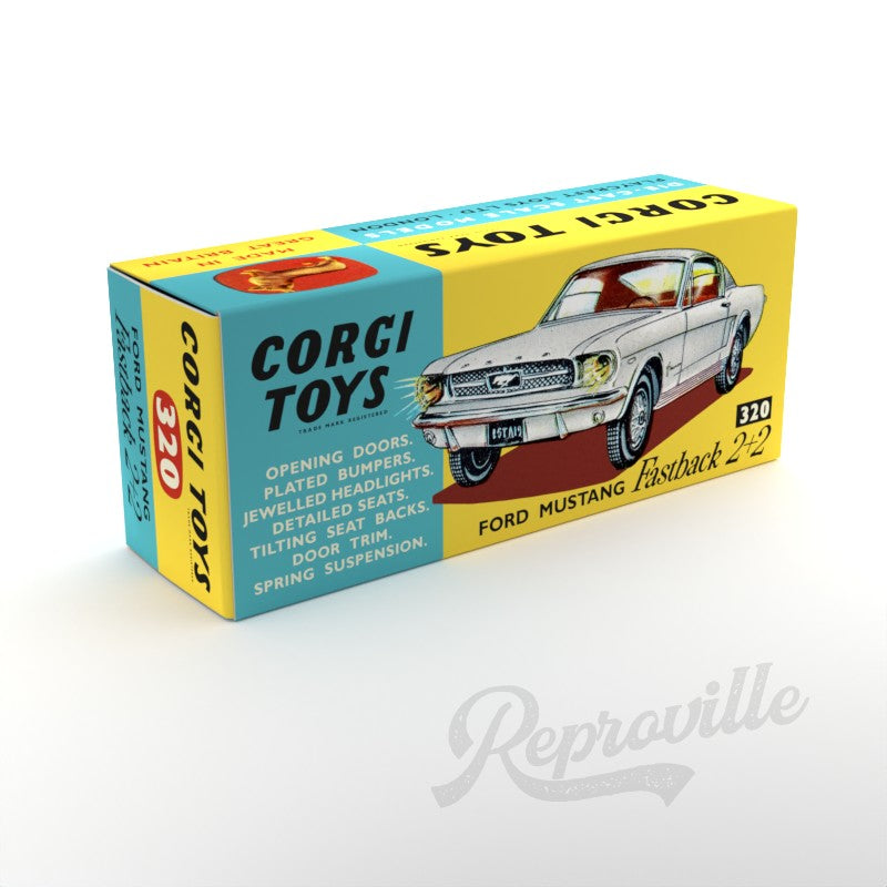Corgi 320 - Ford Mustang Fastback 2+2 Reproduction Box