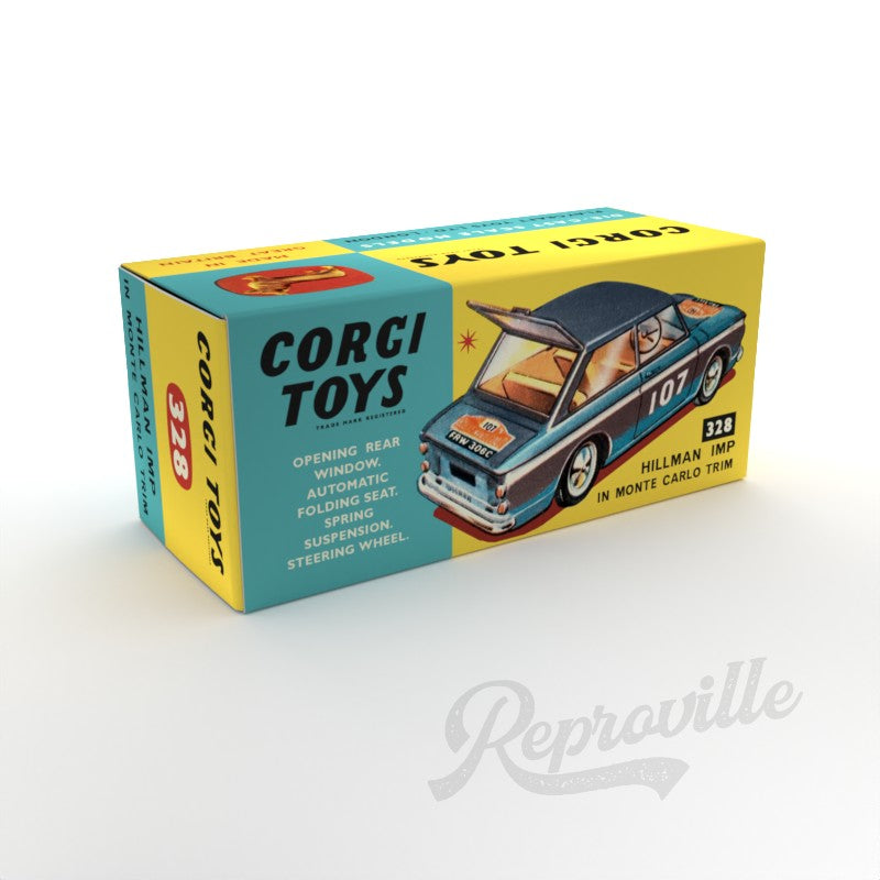 Corgi 328 - Hillman Imp In Monte Carlo Trim Reproduction Box
