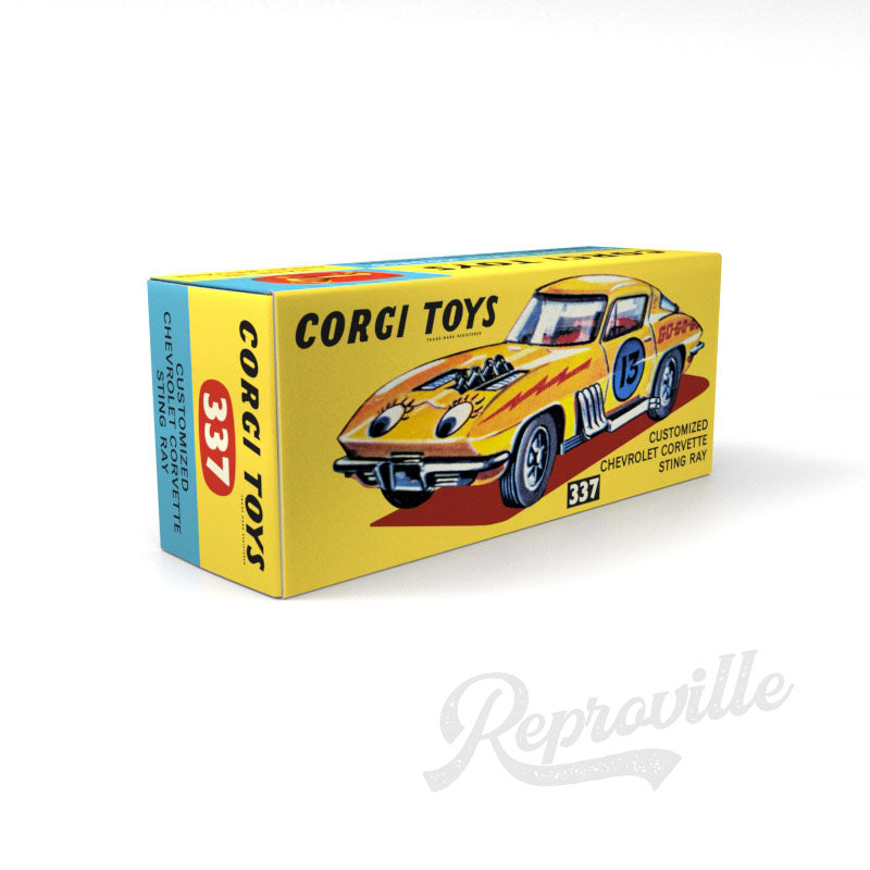 Corgi 337 - Customized Chevrolet Corvette Stingray Reproduction Box