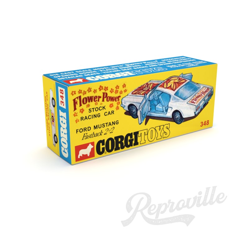 Corgi 348 - Ford Mustang Stock Racing Car Reproduction Box