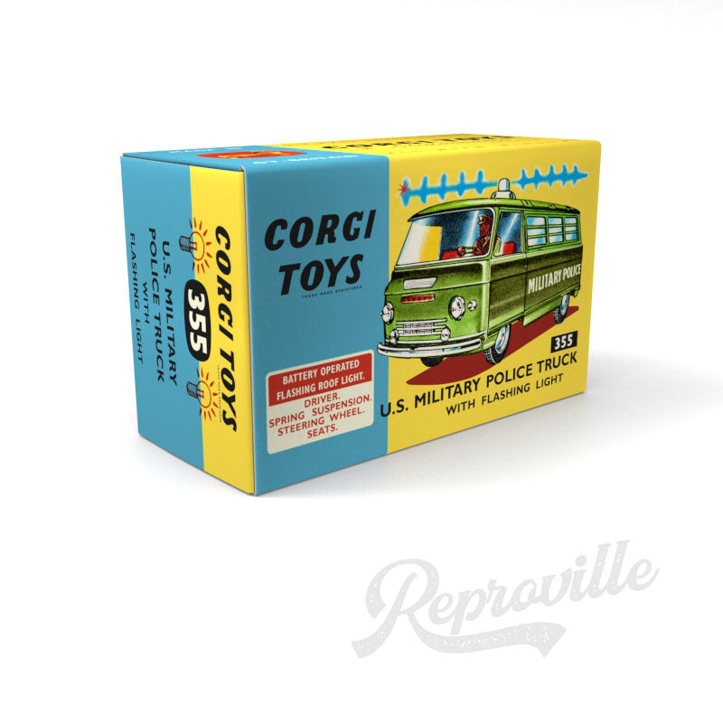 Corgi 355 - US Military Police Truck with Flashing Light Reproduction Box