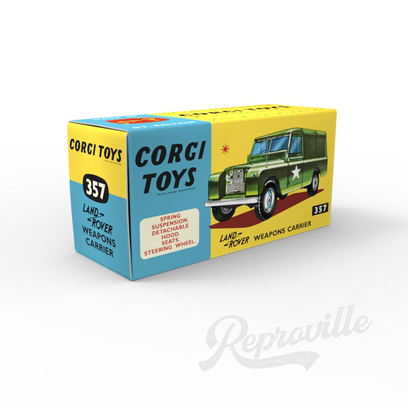 Corgi 357 - Land Rover Weapons Carrier Reproduction Box