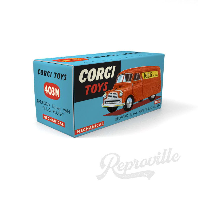 Corgi 403M - Bedford 12cwt Van KLG Plugs Reproduction Box
