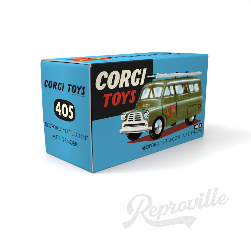 Corgi 405 - Bedford Utilecon Fire Tender Reproduction Box