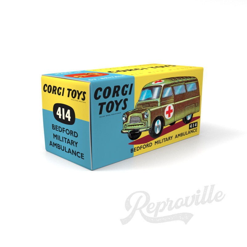 Corgi 414 - Bedford Military Ambulance Reproduction Box