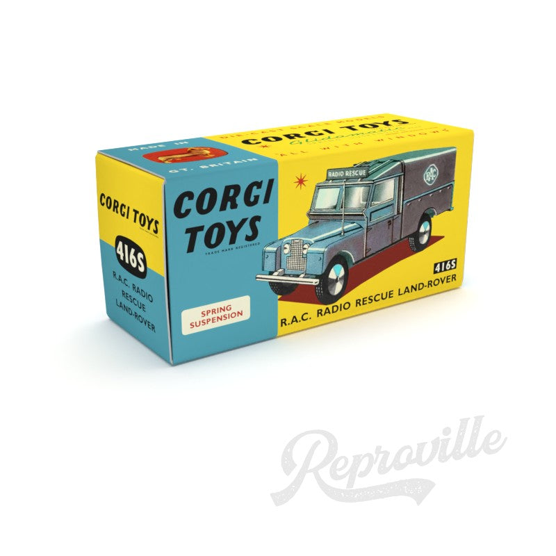 Corgi 416S - RAC Radio Rescue Land Rover Reproduction Box