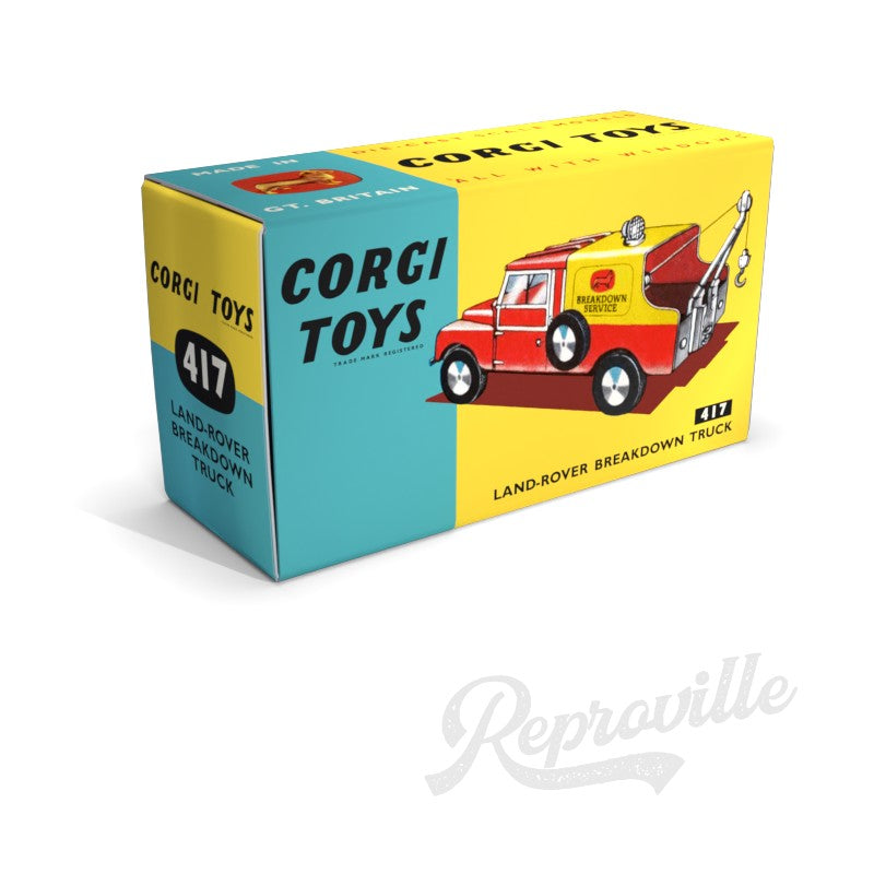 Corgi 417 - Land Rover Breakdown Truck Reproduction Box