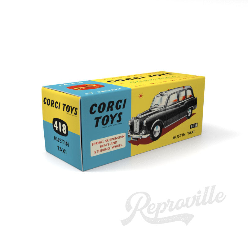 Corgi 418 - Austin Taxi Reproduction Box