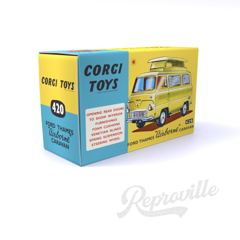 Corgi 420 - Ford Thames Airborne Caravan Reproduction Box