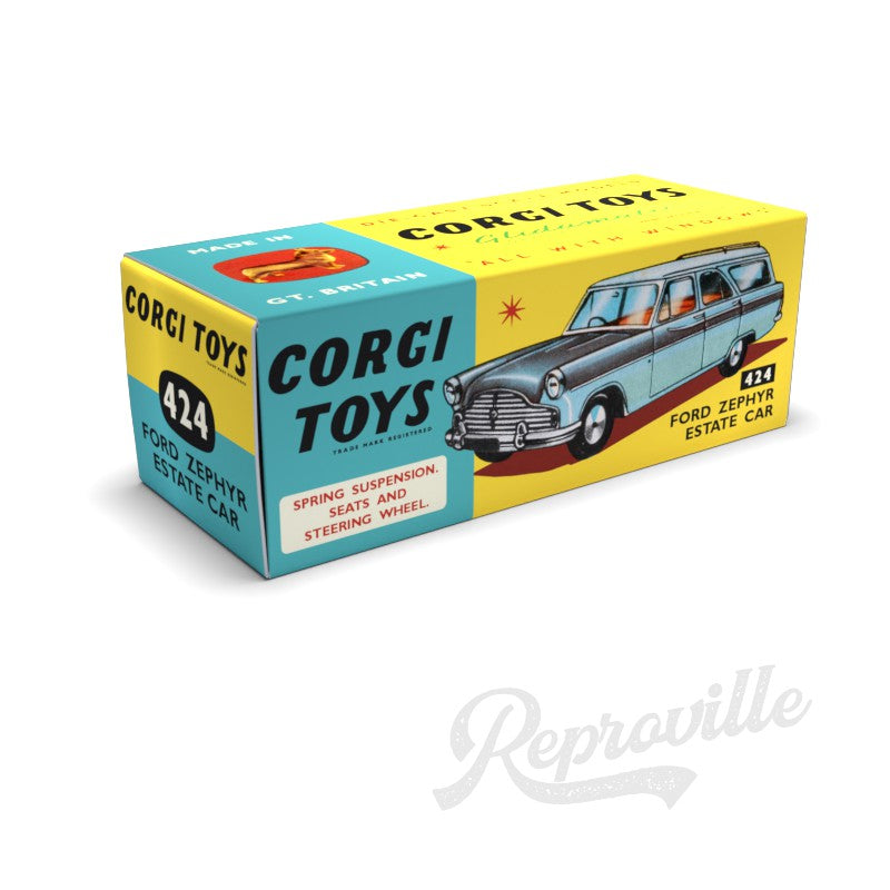 Corgi 424 - Ford Zephyr Estate Car Reproduction Box