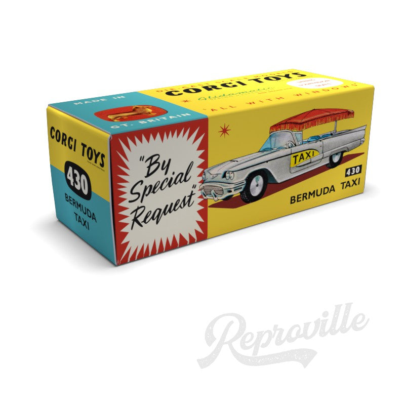 Corgi 430 - Bermuda Taxi Reproduction Box