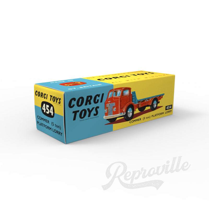 Corgi 454 - Commer 5 Ton Platform Lorry Reproduction Box