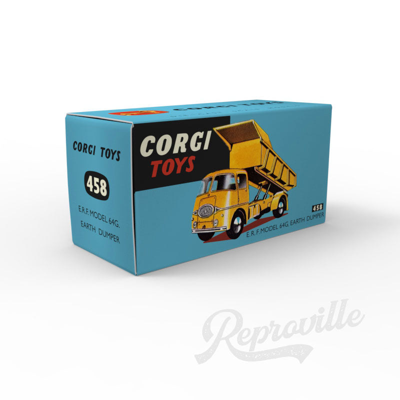 Corgi 458 - E.R.F. Model 44g. Earth Dumper Reproduction Box