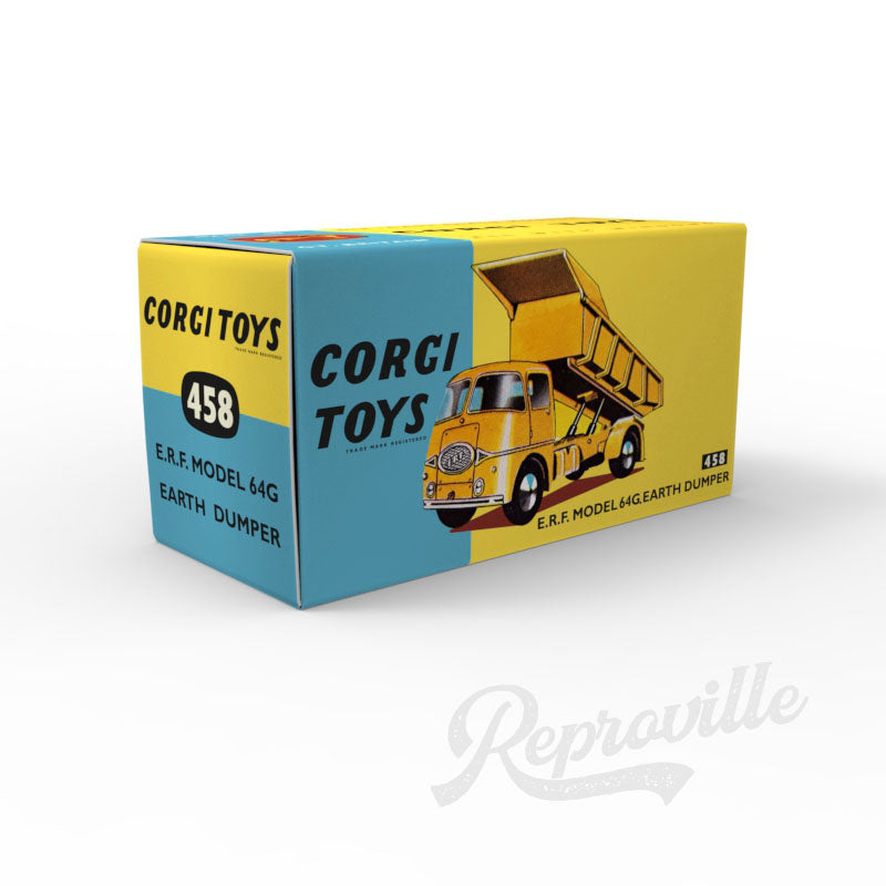Corgi 458 - E.R.F. Model 44g. Earth Dumper Reproduction Box