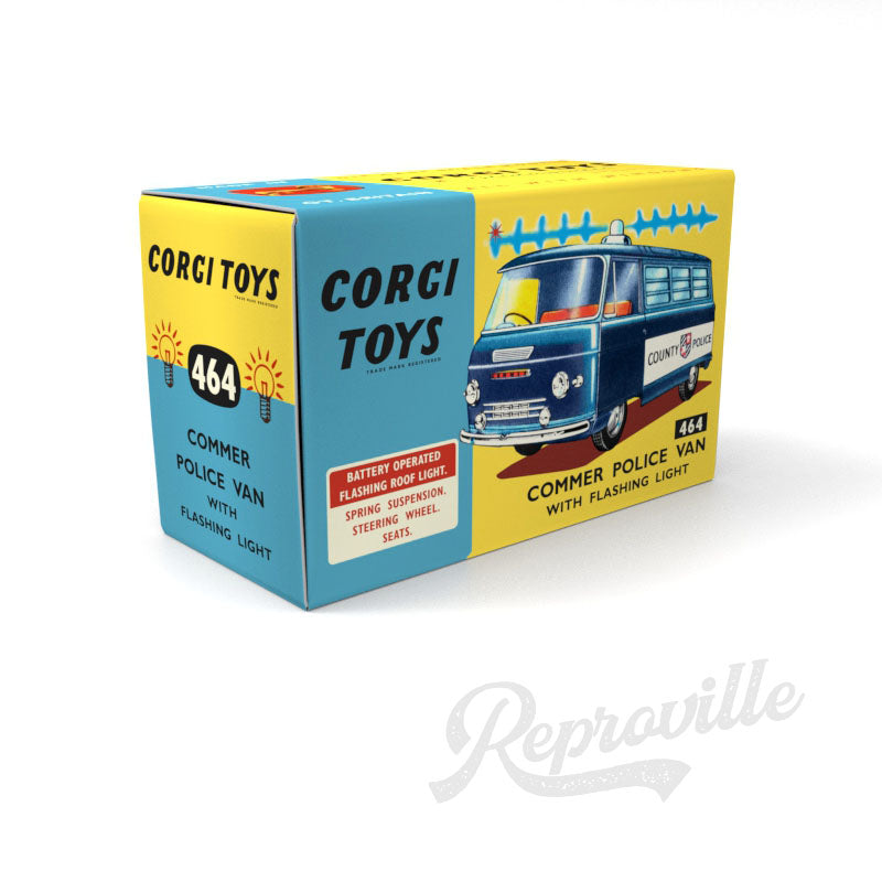 Corgi 464 - Commer Police Van with Flashing Light Reproduction Box