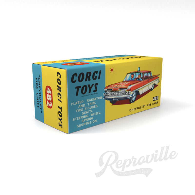 Corgi 482 - Chevrolet Fire Chief Reproduction Box