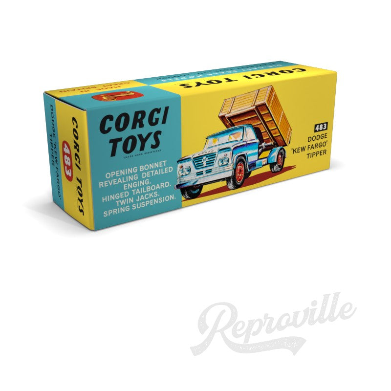 Corgi 483 - Dodge 'Kew Fargo' Tipper Reproduction Box