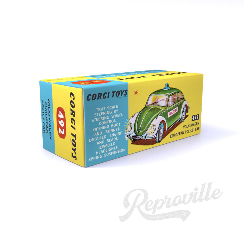 Corgi 492 - Volkswagen European Police Car Reproduction Box