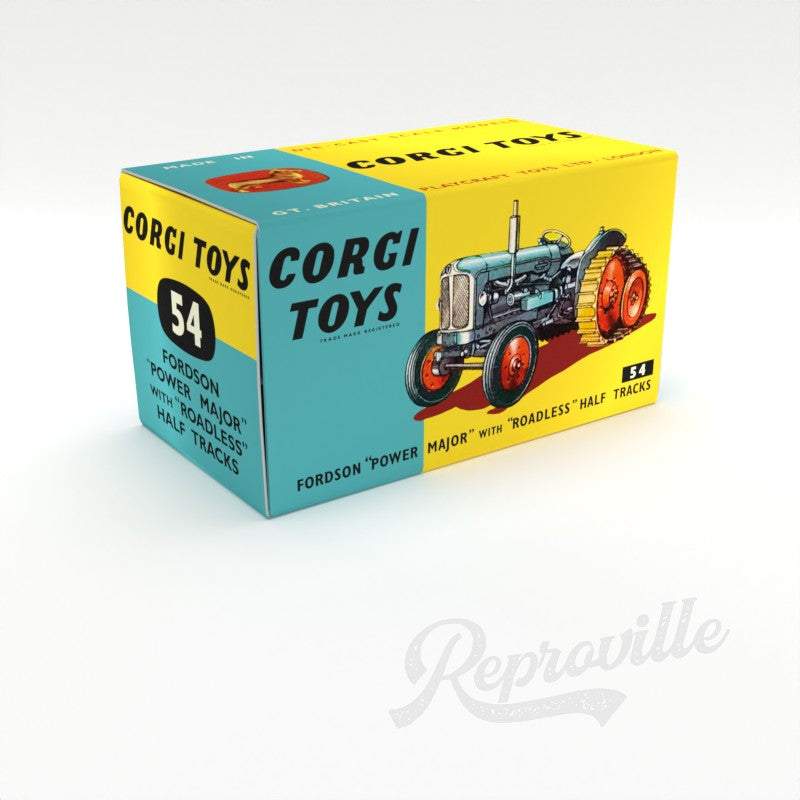Corgi 54 - Fordson "Power Major" with "Roadless" Half Tracks Reproduction Box
