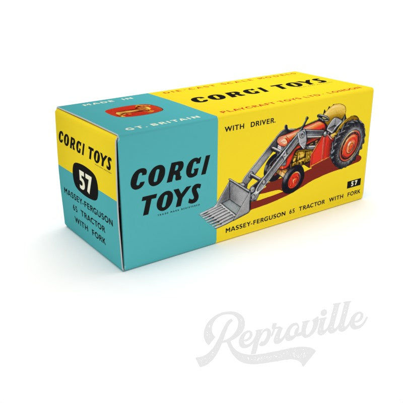 Corgi 57 - Massey-Ferguson 65 Tractor with Fork Reproduction Box