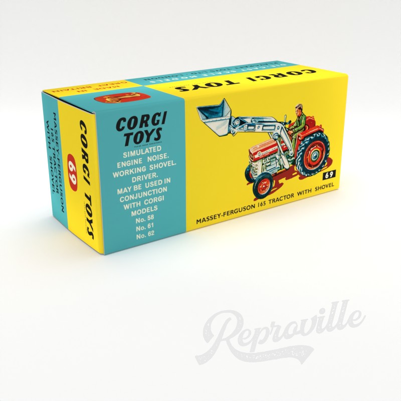 Corgi 69 - Massey-Ferguson 165 Tractor with Shovel Reproduction Box